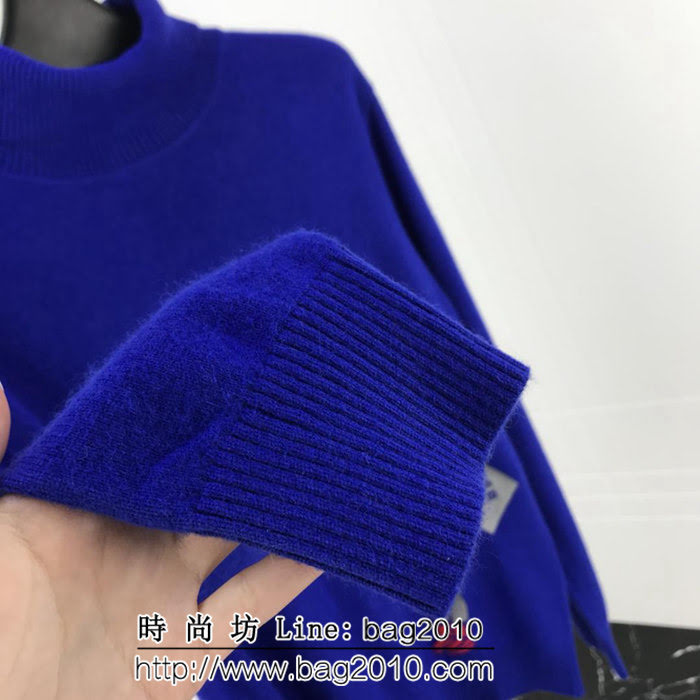 MONCLER蒙口 18ss秋冬新款 滑雪主題圖案 高領 藍色貂絨 男款羊毛衫 ydi1955
